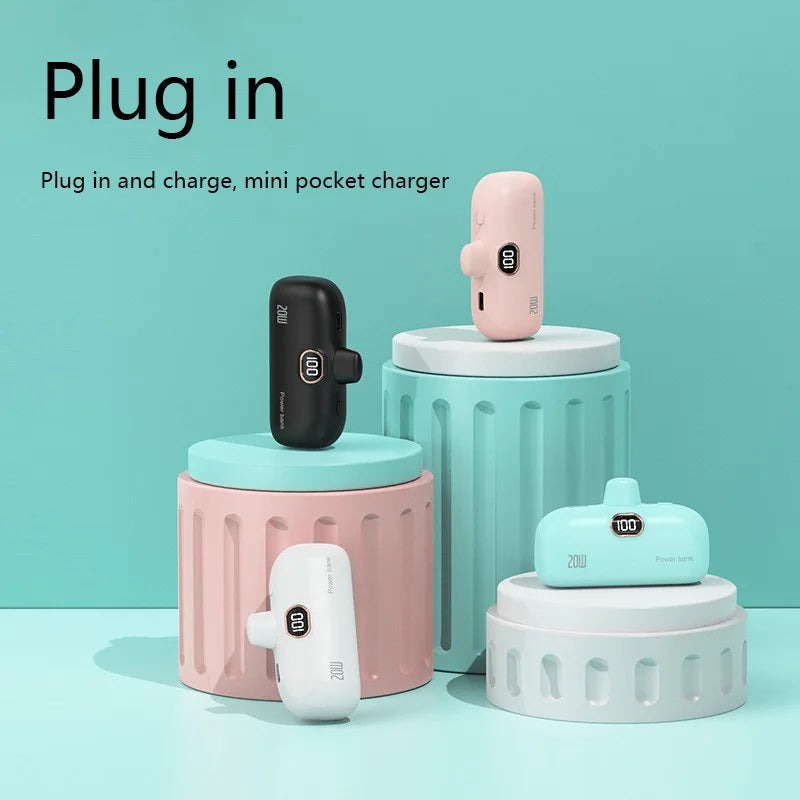 Speed Charge portable charger in multiple colors - white, black, pink, green
