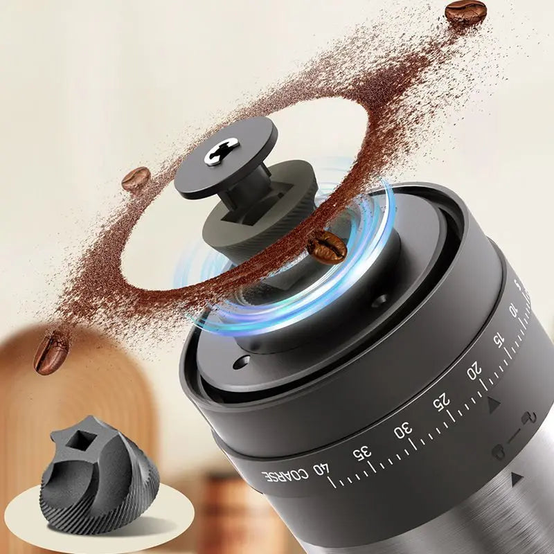 Portable Electric Coffee Grinder – 40-Setting Precision, USB-Rechargeable Bean Machine - Order Lite