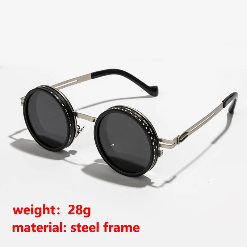 Polarized ND9 Smart Dimming Sunglasses – Retro Punk UV400 Shades for Men & Women - Order Lite