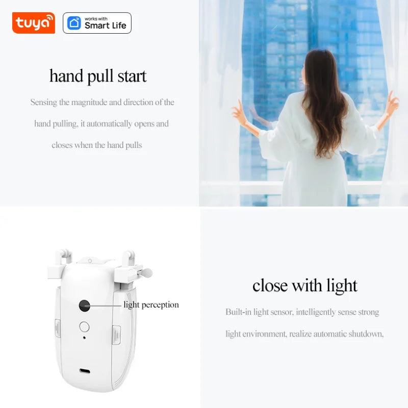 Tuya Smart Curtain Robot: Effortless Luxury & Automated Privacy - Order Lite